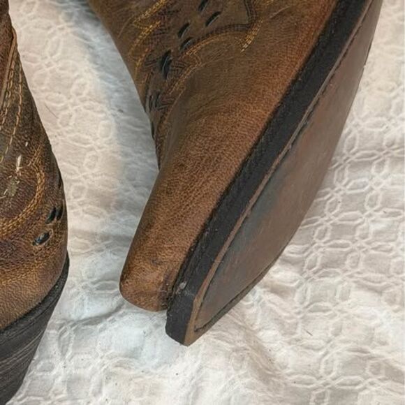 Laredo Brown Distressed Cowboy Boots size 13 main image 10
